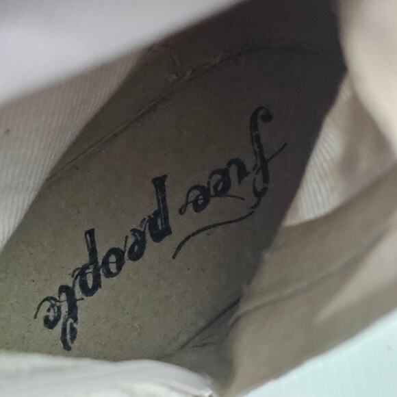 NEW Free People Bren Knee High Boot Womens EU 38 Cream Embroidered Boho Slouchy - Picture 12 of 15